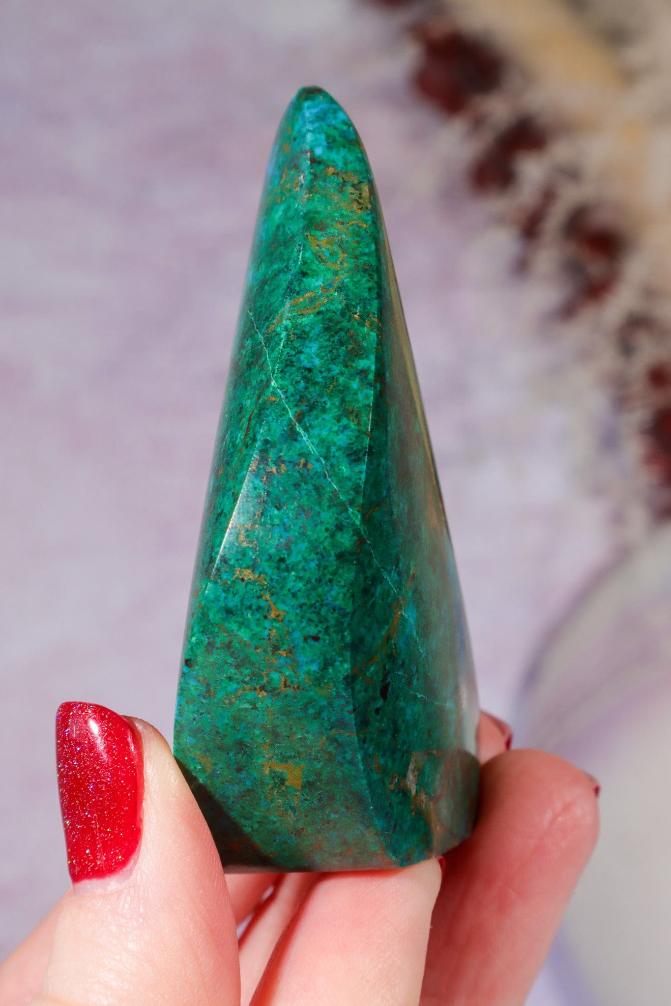 Chrysocolla Flame 6.9cm, Peru Flames Tali & Loz Crystals