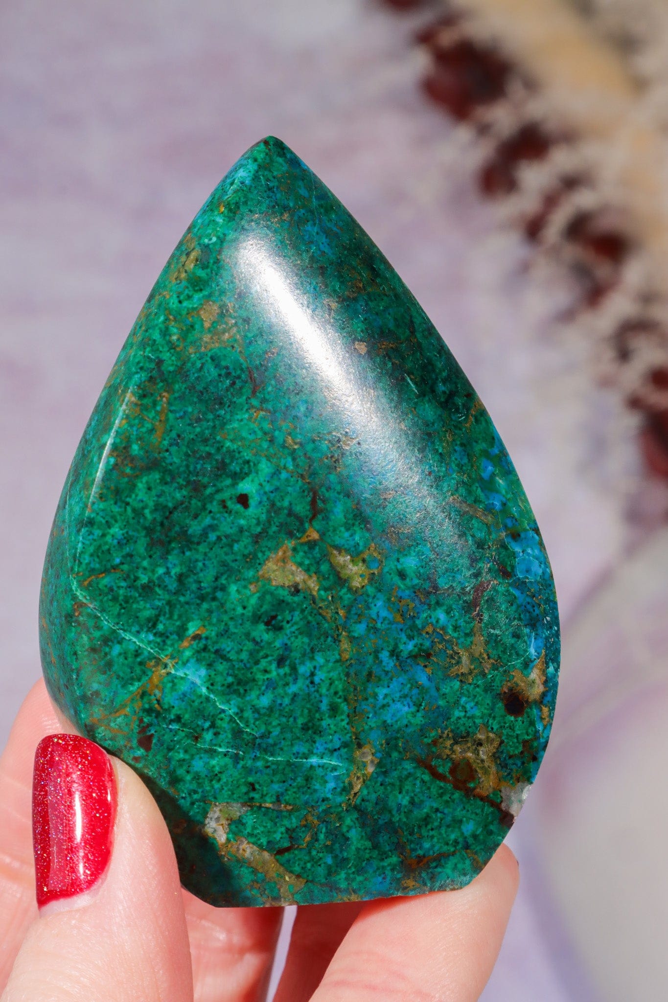 Chrysocolla Flame 6.9cm, Peru Flames Tali & Loz Crystals