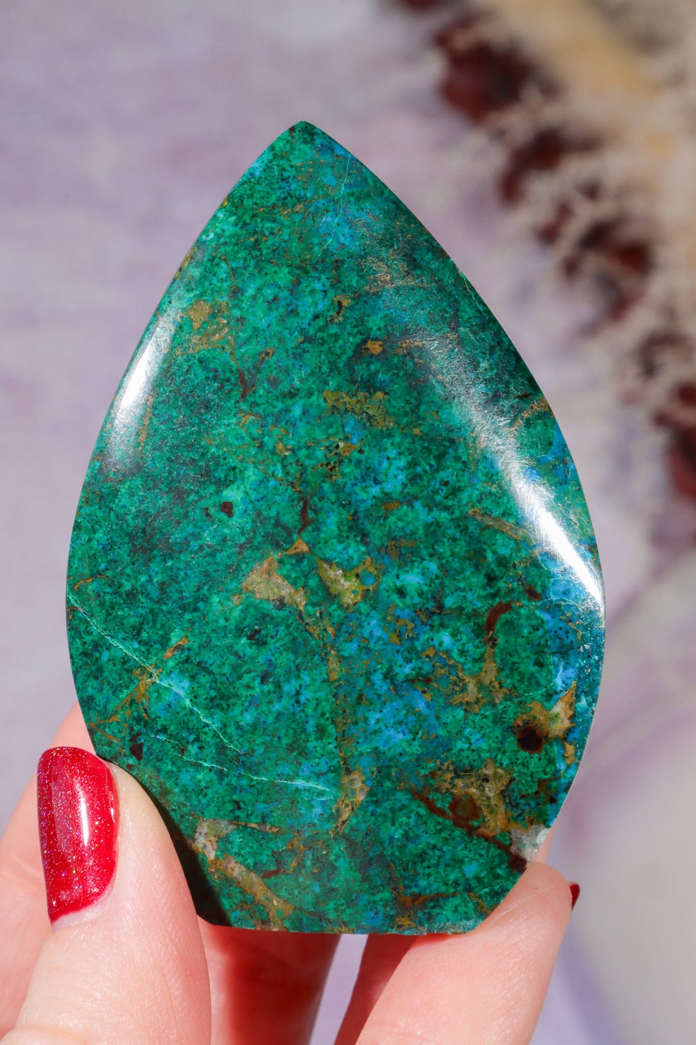 Chrysocolla Flame 6.9cm, Peru Flames Tali & Loz Crystals