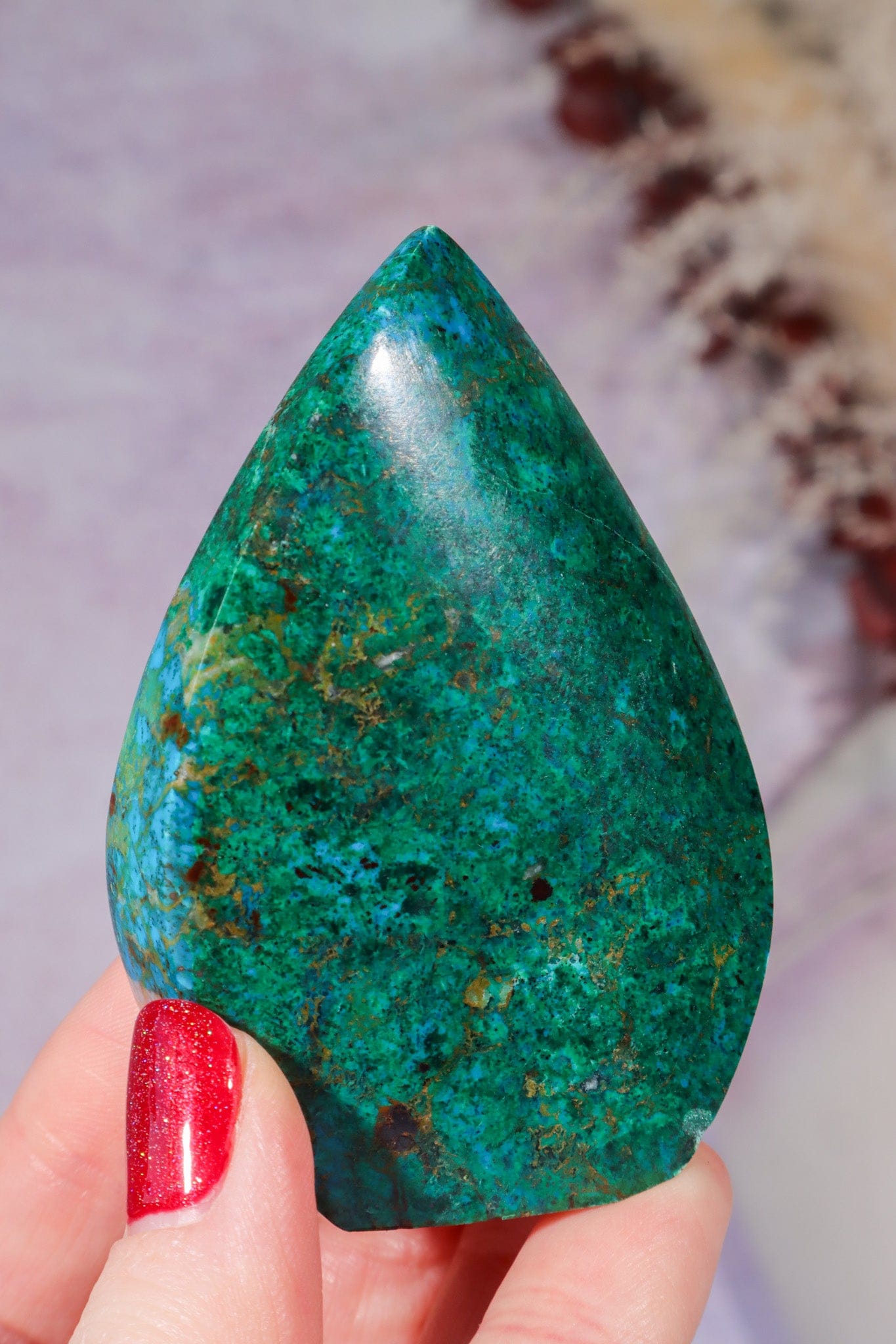Chrysocolla Flame 6.9cm, Peru Flames Tali & Loz Crystals