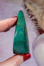 Chrysocolla Flame 7.2cm, Peru Flames Tali & Loz Crystals