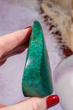 Chrysocolla Flame 7.2cm, Peru Flames Tali & Loz Crystals
