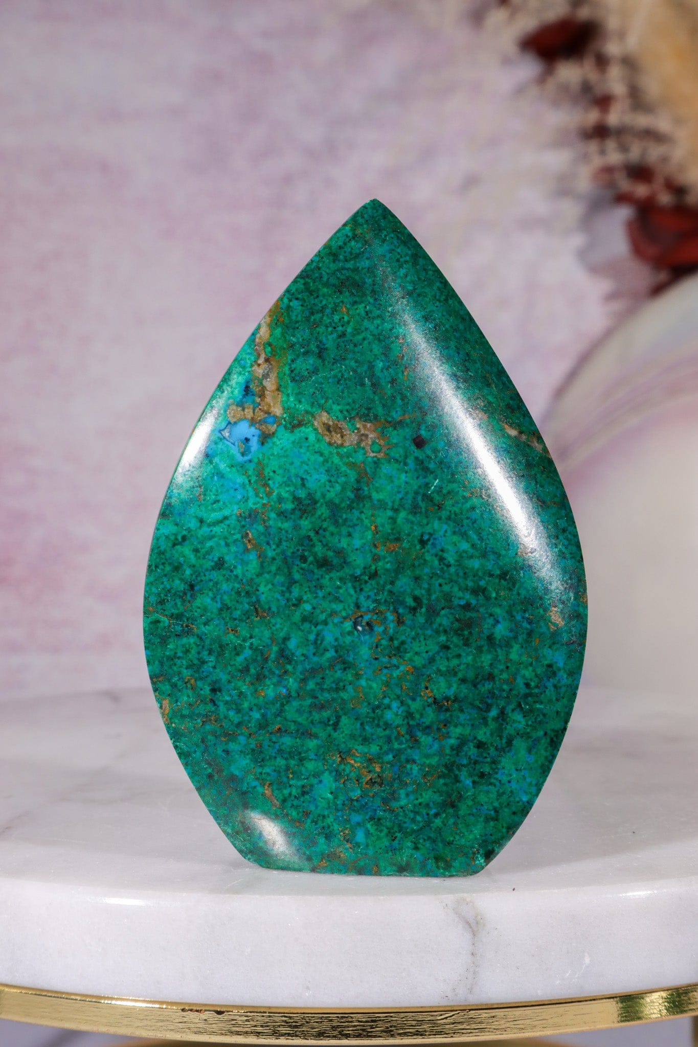 Chrysocolla Flame 7.2cm, Peru Flames Tali & Loz Crystals