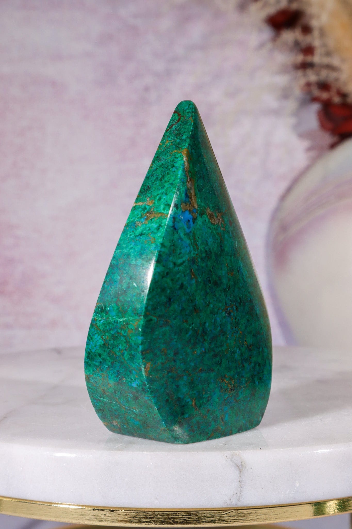 Chrysocolla Flame 7.2cm, Peru Flames Tali & Loz Crystals