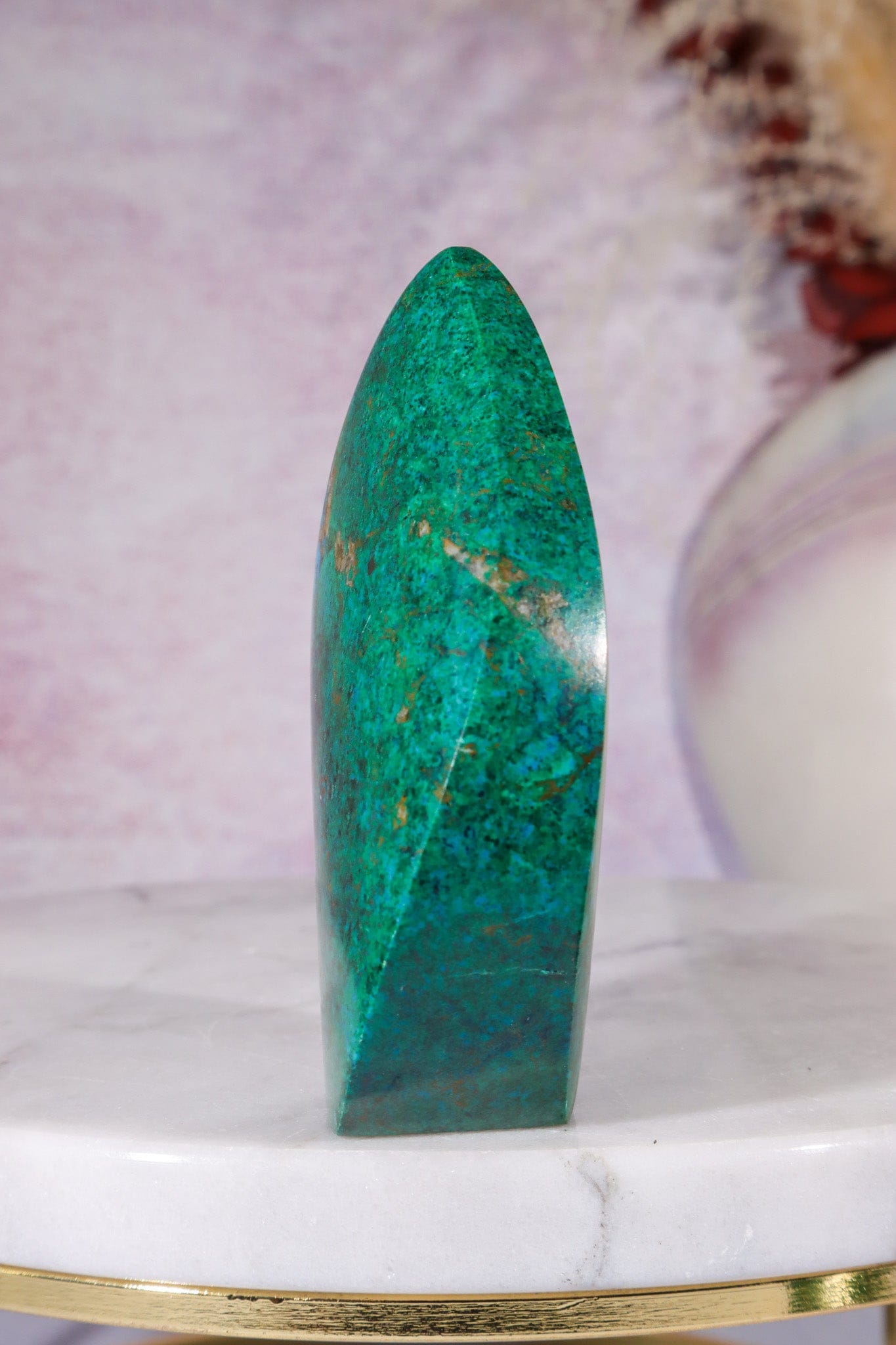 Chrysocolla Flame 7.2cm, Peru Flames Tali & Loz Crystals