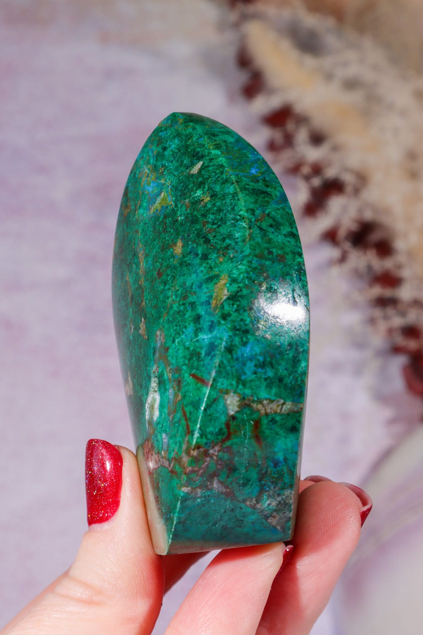 Chrysocolla Flame 7.5cm, Peru Flames Tali & Loz Crystals