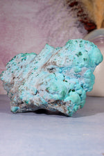 Chrysocolla on top of Malachite Specimen 1.1KG, Zaire Specimen Tali & Loz Crystals