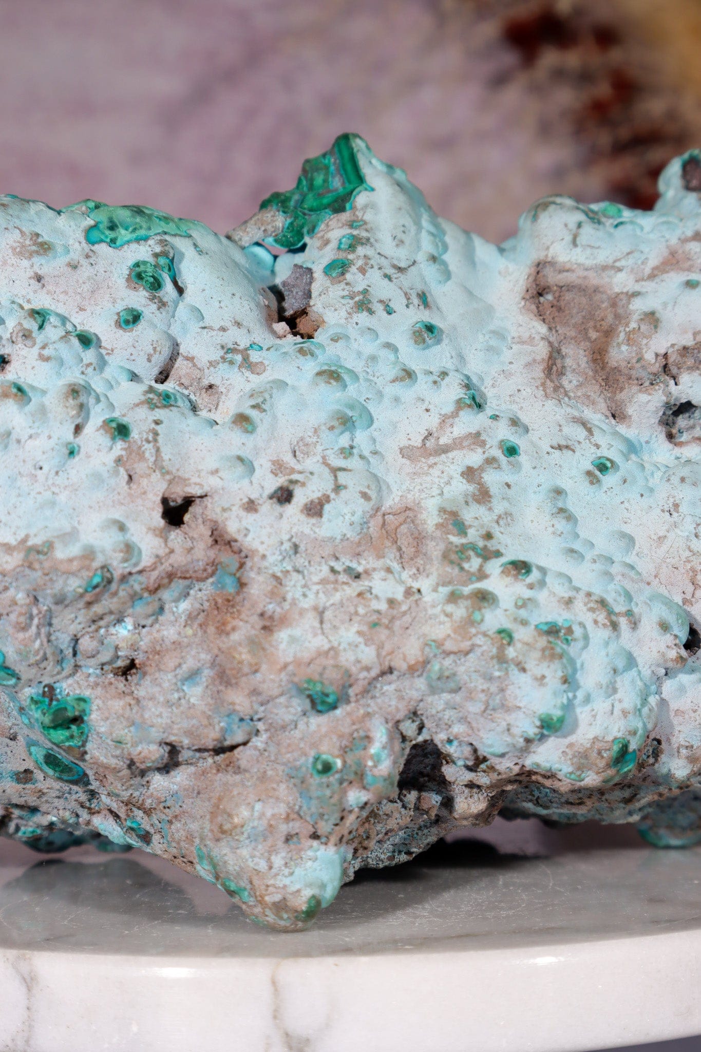 Chrysocolla on top of Malachite Specimen 1.1KG, Zaire Specimen Tali & Loz Crystals