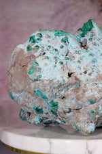 Chrysocolla on top of Malachite Specimen 1.1KG, Zaire Specimen Tali & Loz Crystals