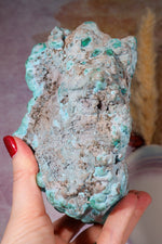 Chrysocolla on top of Malachite Specimen 1.1KG, Zaire Specimen Tali & Loz Crystals