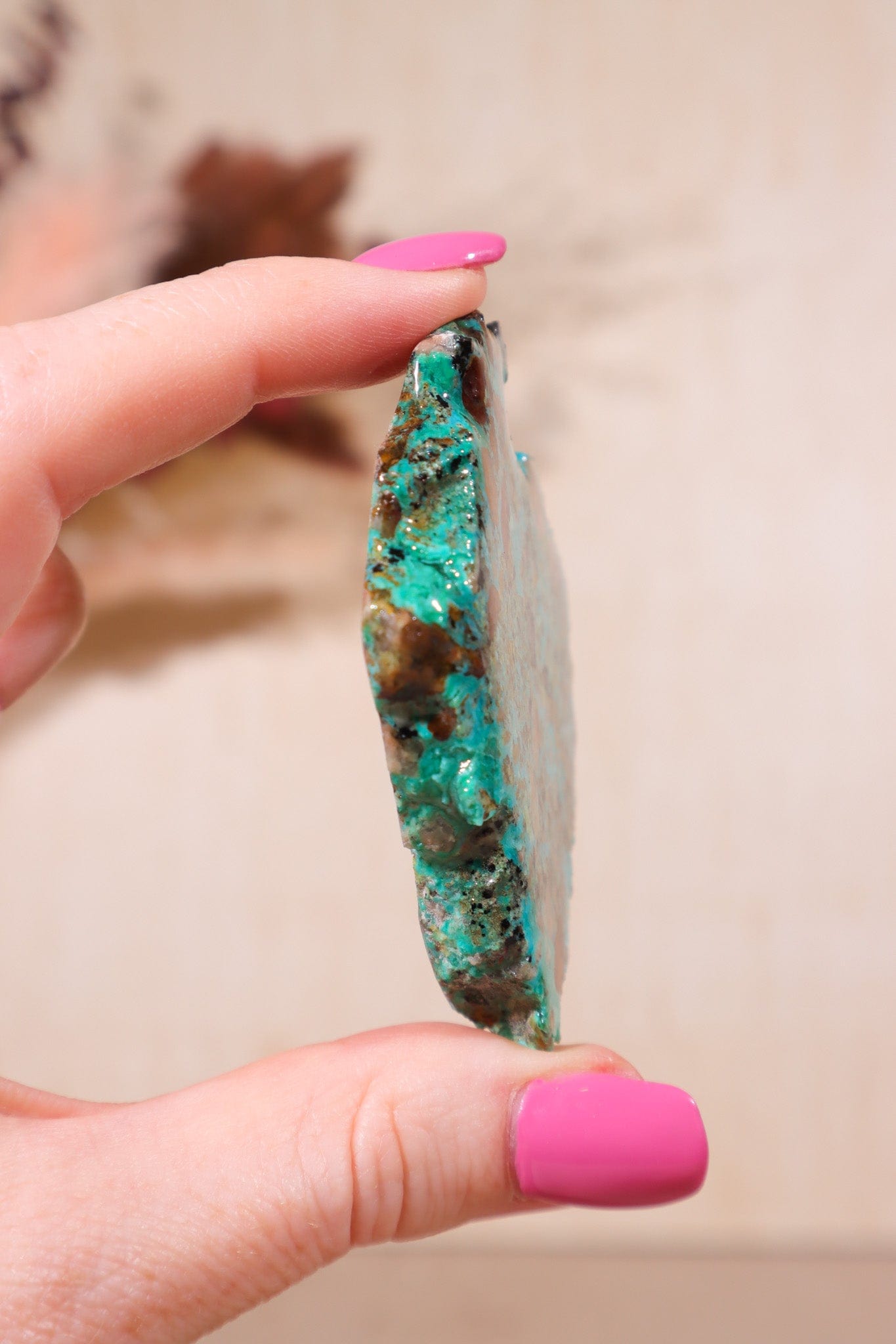 Chrysocolla Slice 38g - Tali & Loz Crystals