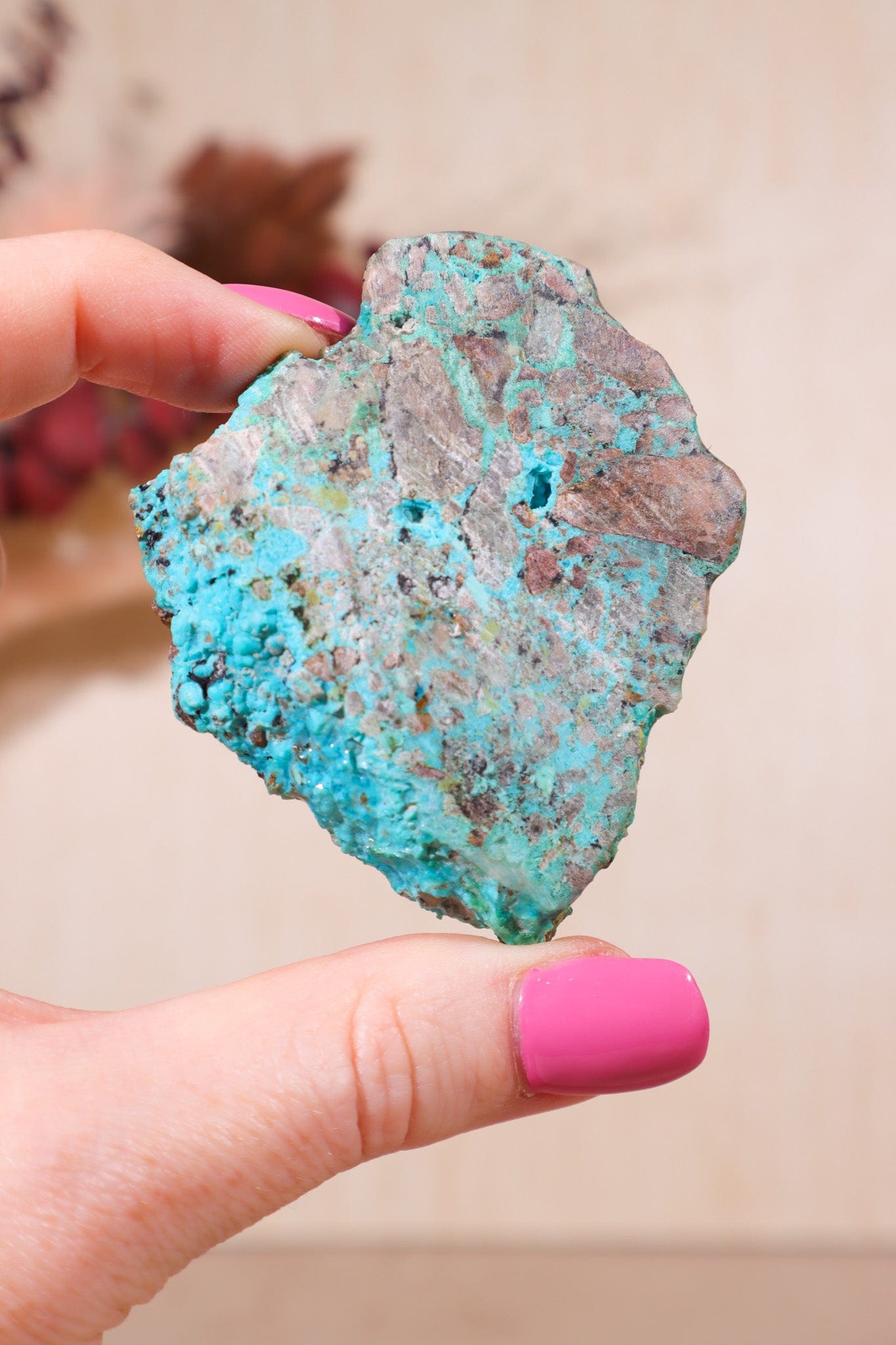 Chrysocolla Slice 38g - Tali & Loz Crystals