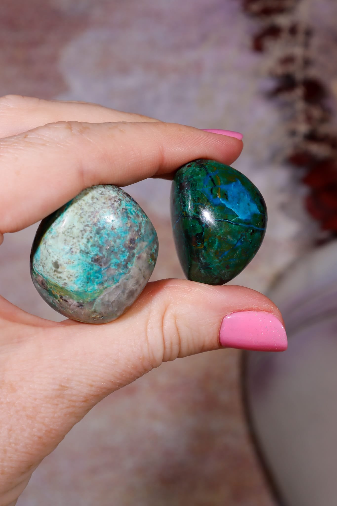 Chrysocolla Tumblestones | 28-36mm | Peru Tumblestones Tali & Loz Crystals