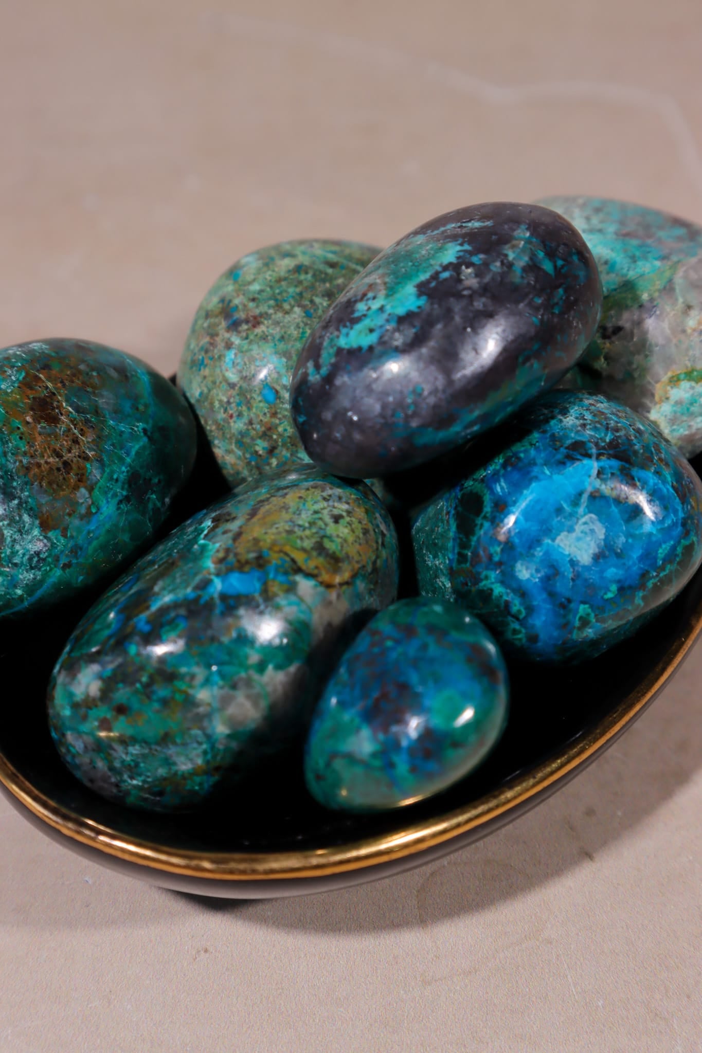 Chrysocolla Tumblestones | 28-36mm | Peru Tumblestones Tali & Loz Crystals