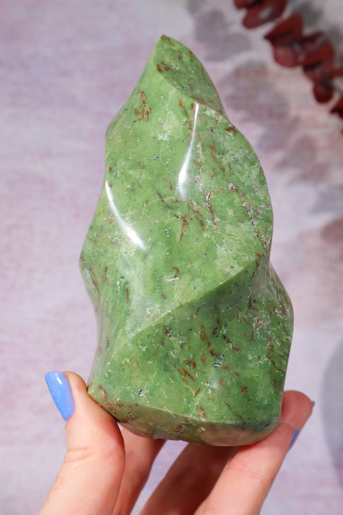 Chrysoprase Flame 0.7KG Flames Tali & Loz Crystals