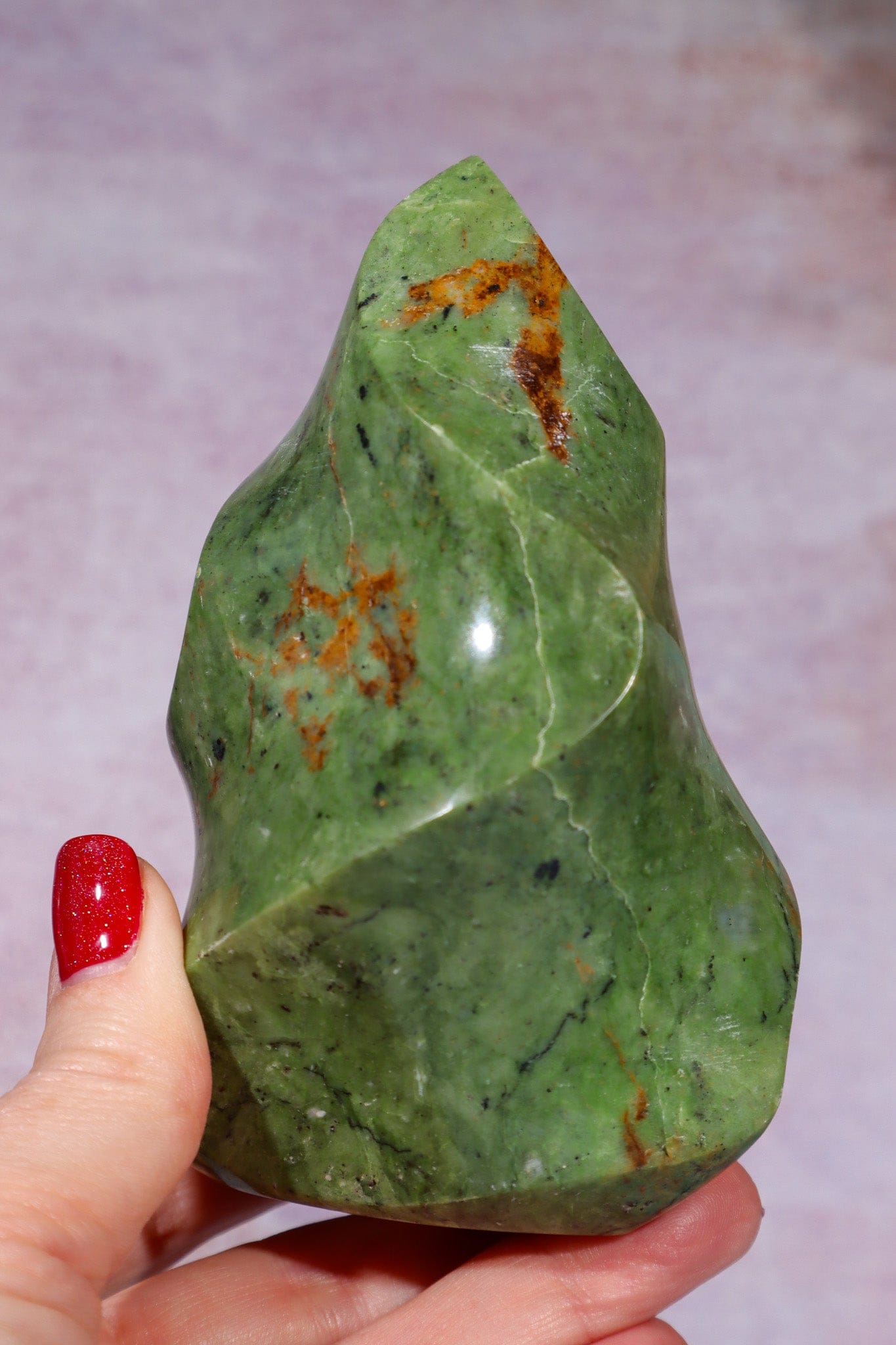 Chrysoprase Flame 445gr Flames Tali & Loz Crystals