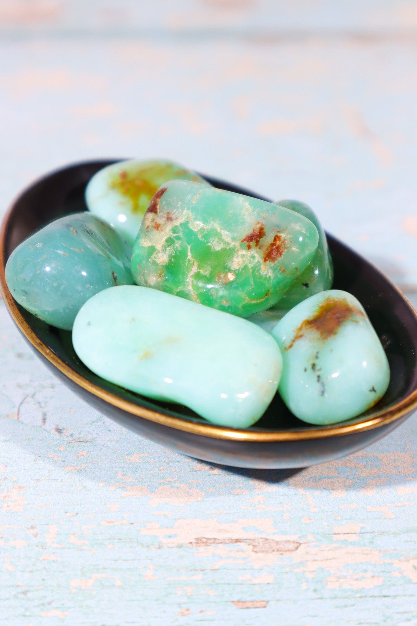 Chrysoprase Tumblestones 2.5-3.5cm, Intuitively Chosen Tumblestones Tali & Loz Crystals