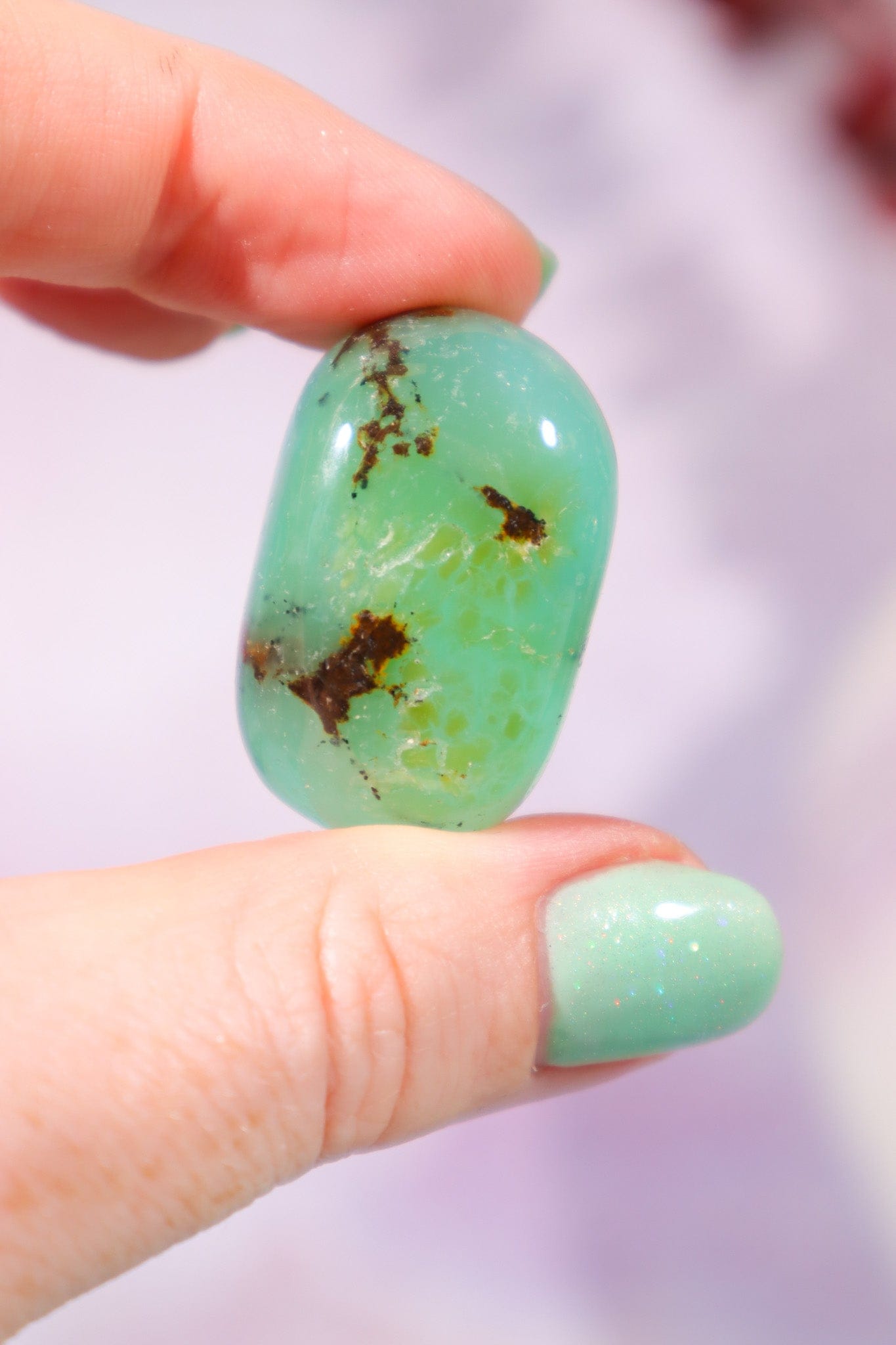 Chrysoprase Tumblestones 2.5-3.5cm, Intuitively Chosen Tumblestones Tali & Loz Crystals