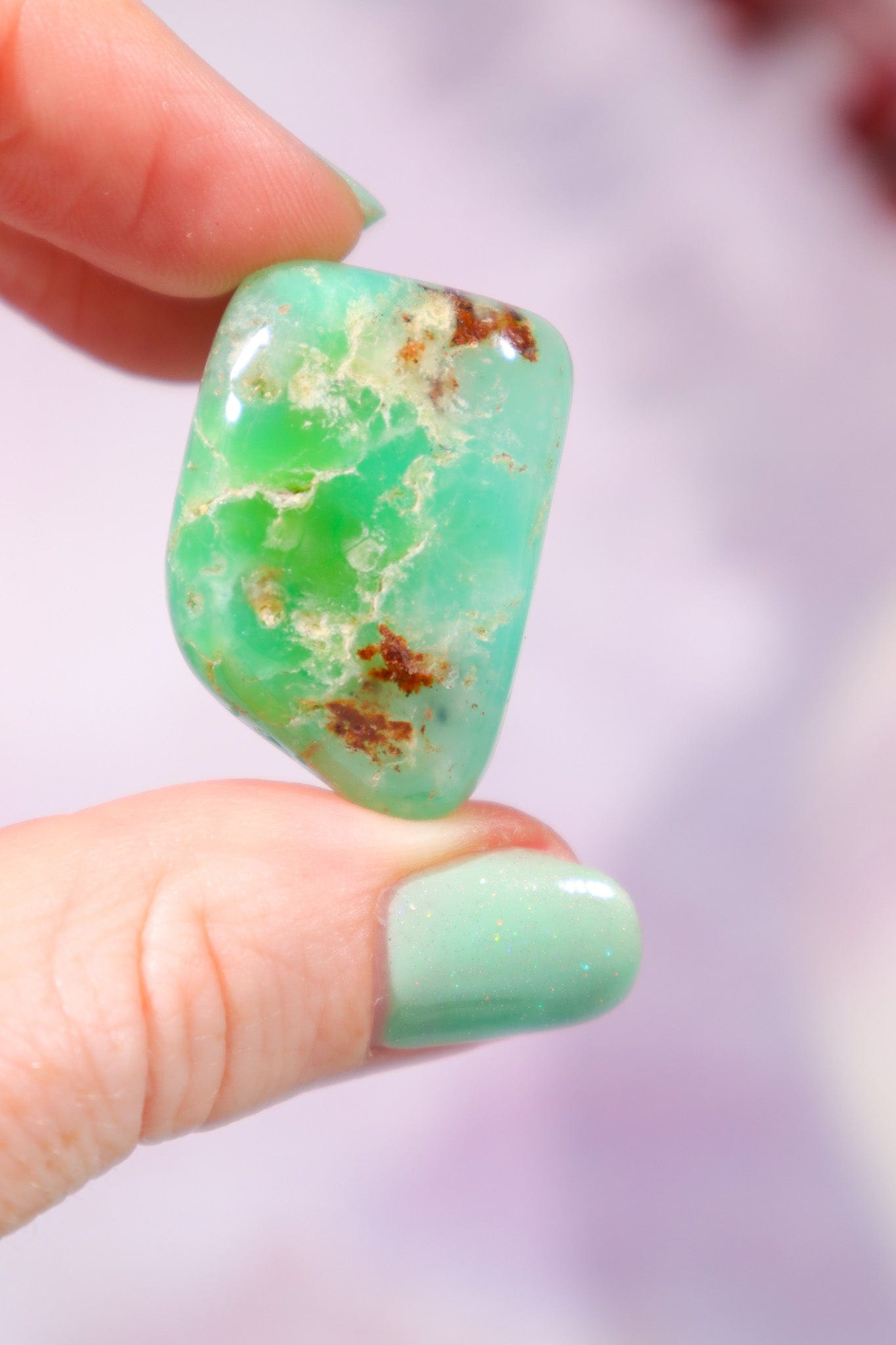 Chrysoprase Tumblestones 2.5-3.5cm, Intuitively Chosen Tumblestones Tali & Loz Crystals