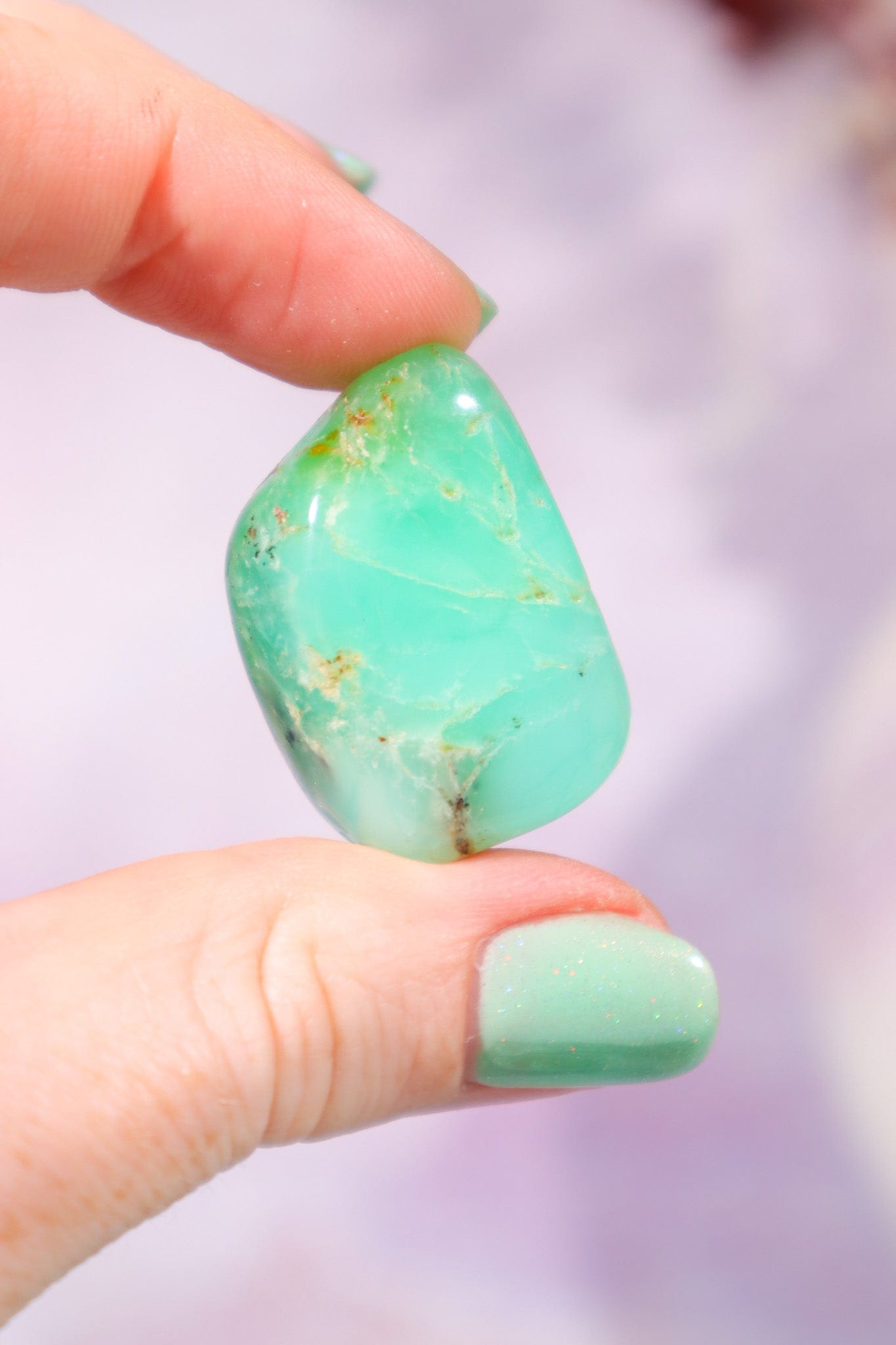Chrysoprase Tumblestones 2.5-3.5cm, Intuitively Chosen Tumblestones Tali & Loz Crystals