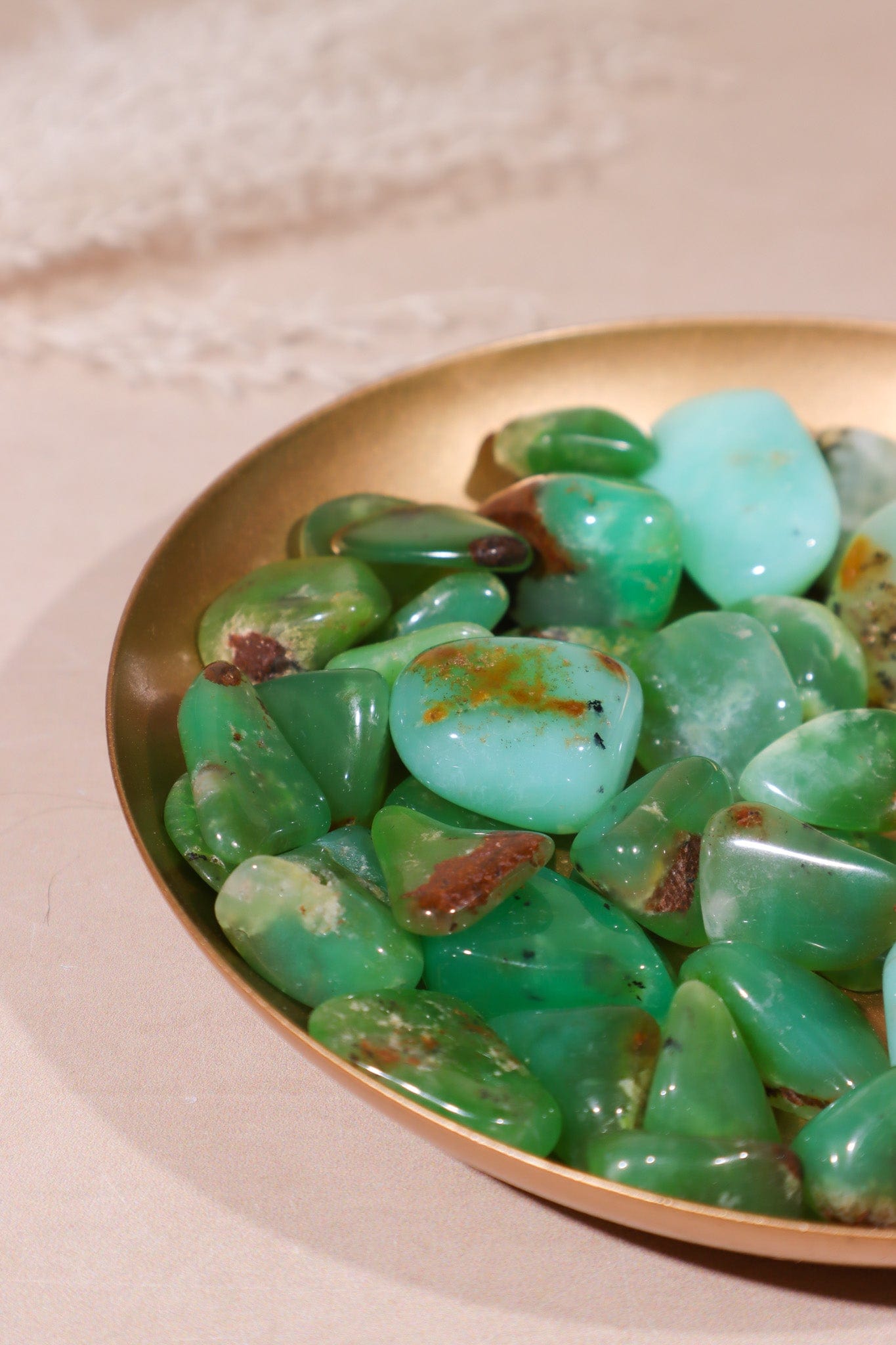 Chrysoprase Tumblestones 20-30mm - Tali & Loz Crystals