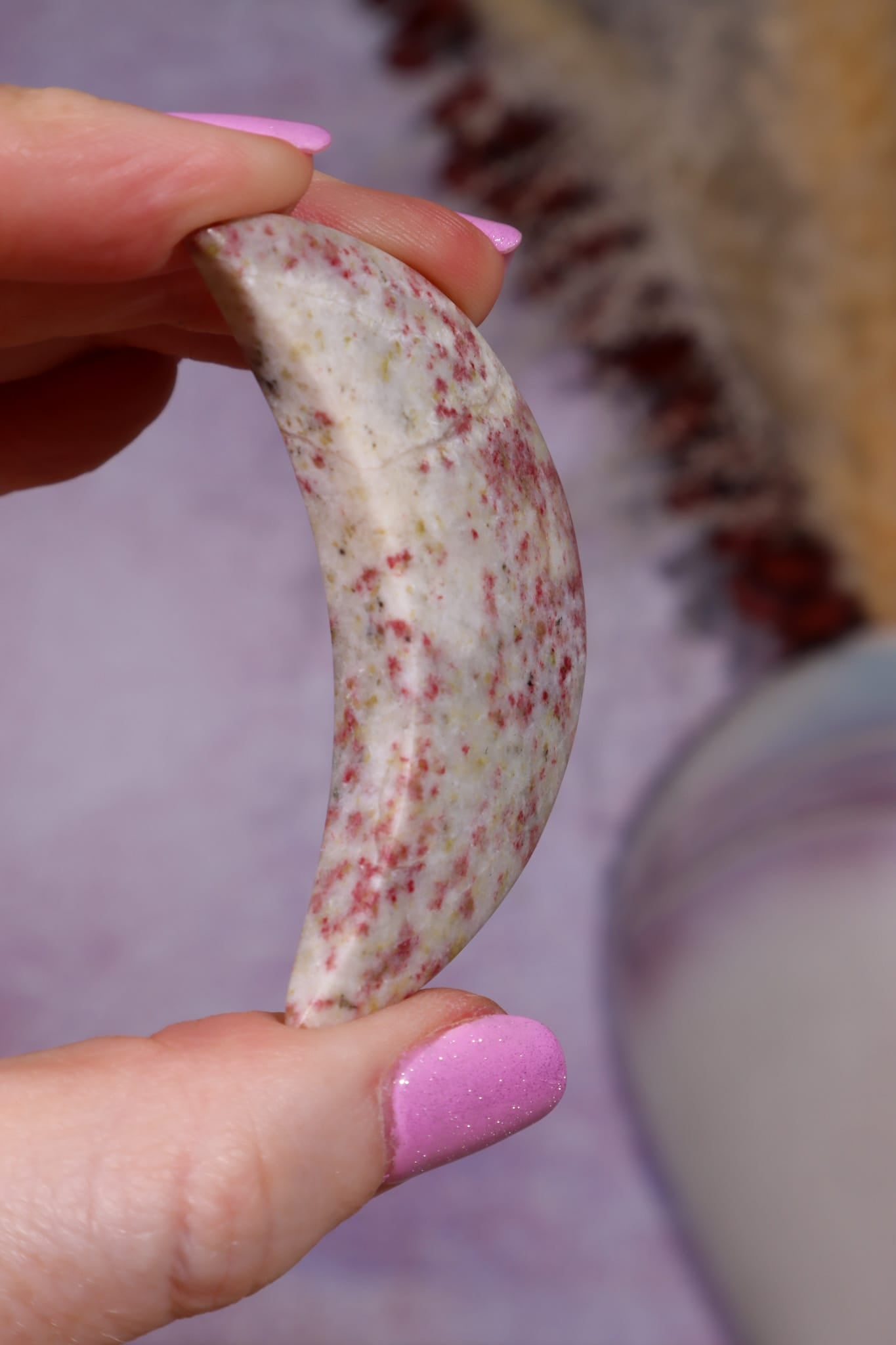 Cinnabrite Moon | Polished | Medium | Russia Moon Tali & Loz Crystals