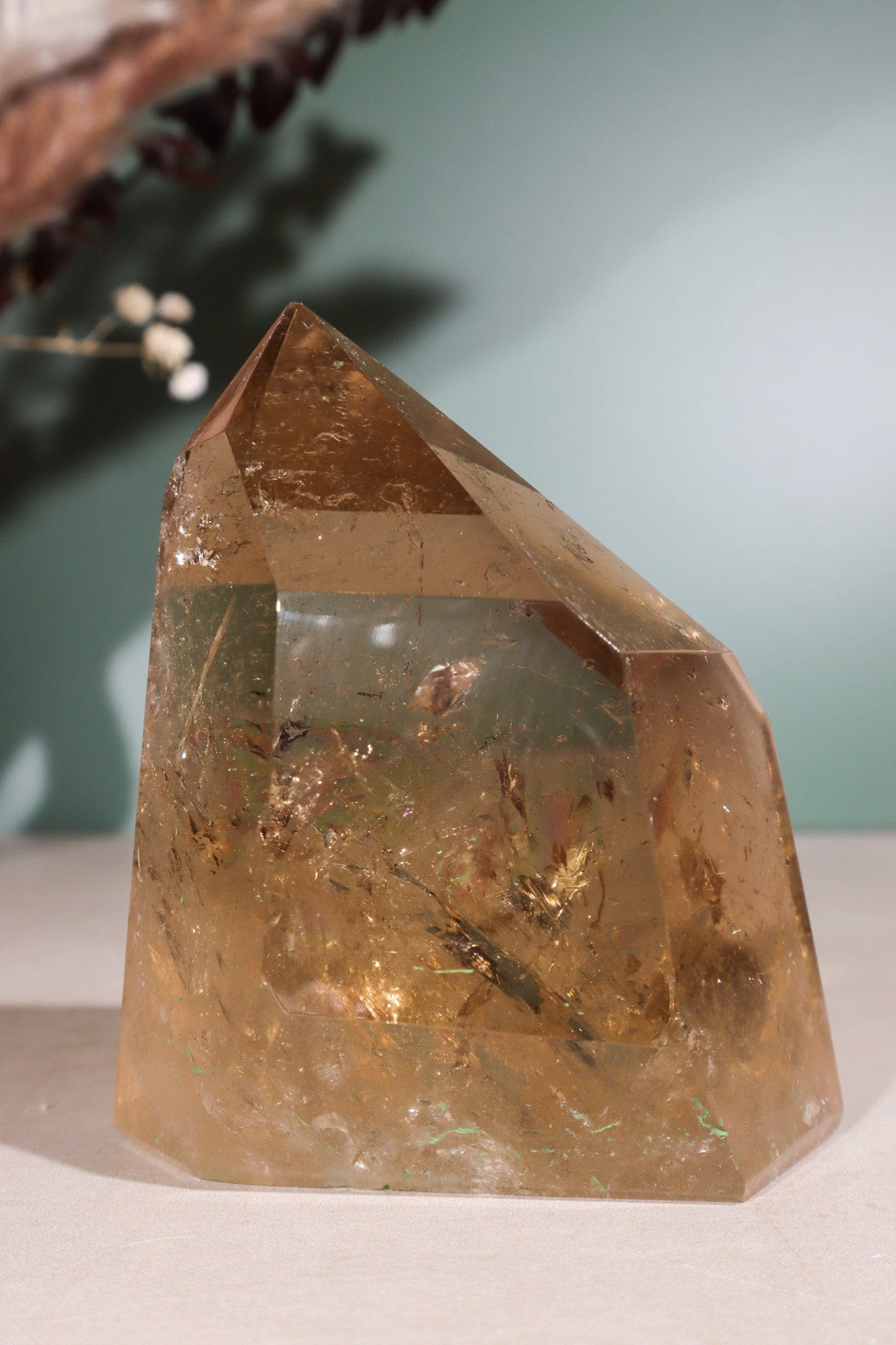 Citrine Tower Natural, 0.6kg - Tali & Loz Crystals