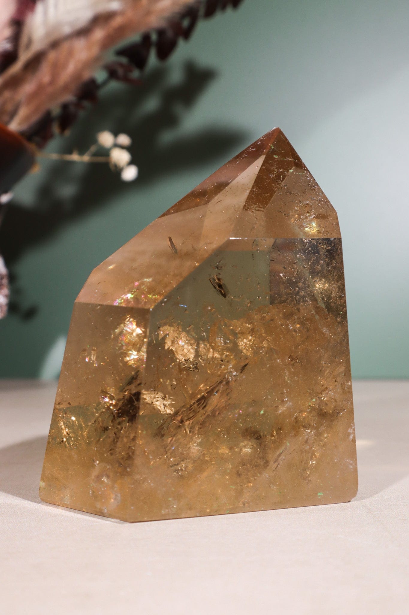 Citrine Tower Natural, 0.6kg - Tali & Loz Crystals