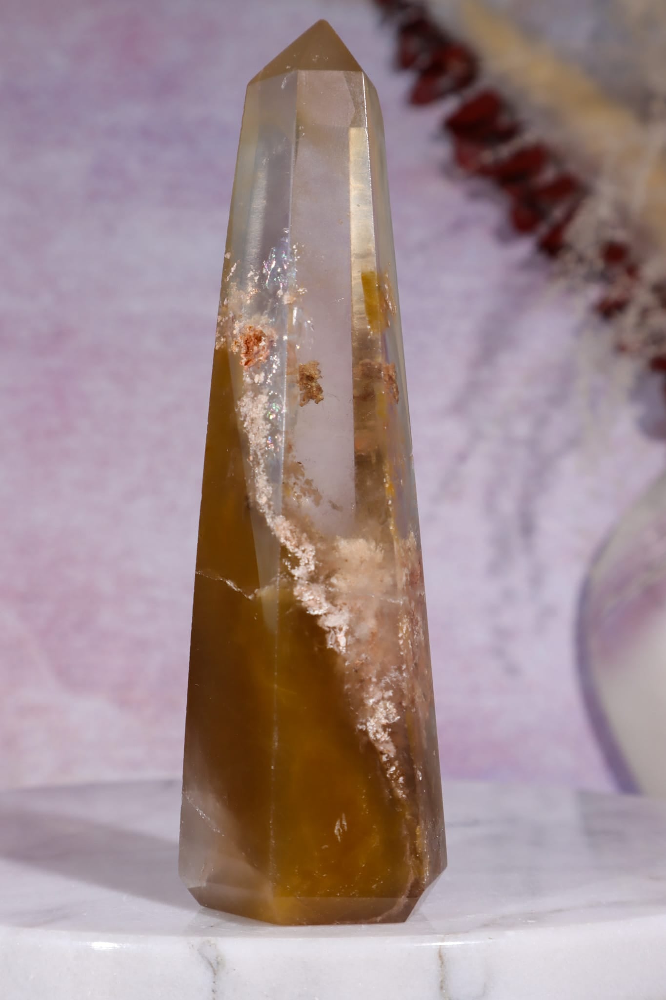 Citrine with Phantoms & Lodalite Quartz Tower | 115mm | Brazil Towers Tali & Loz Crystals