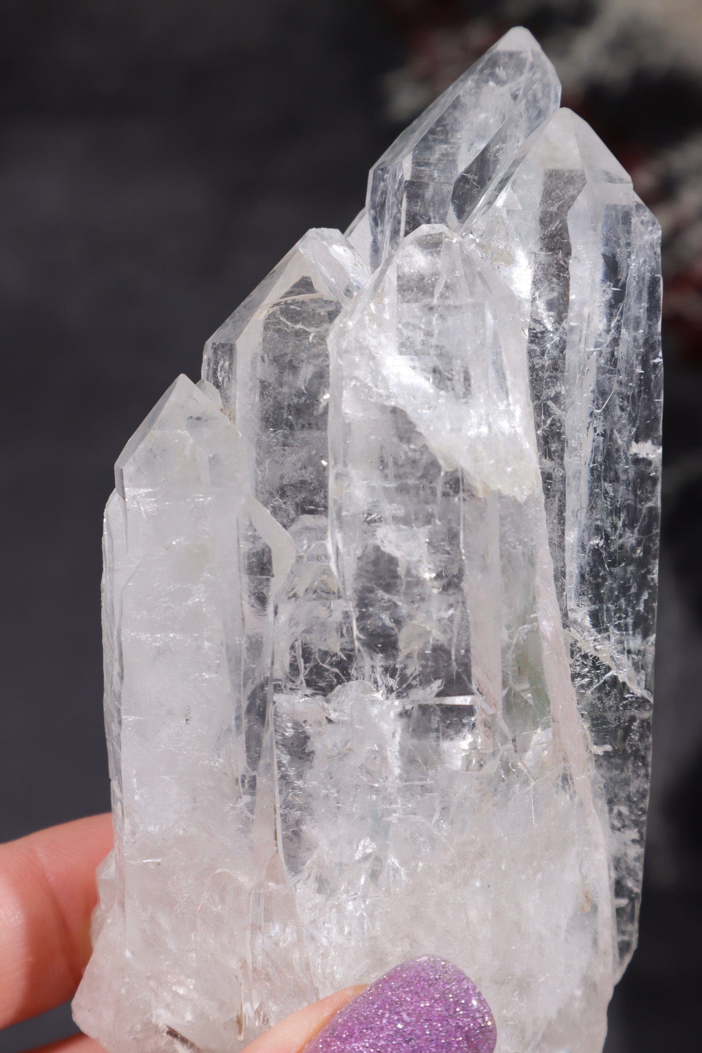 Clear Quartz Cluster With Elestial Etchings Clusters Tali & Loz Crystals