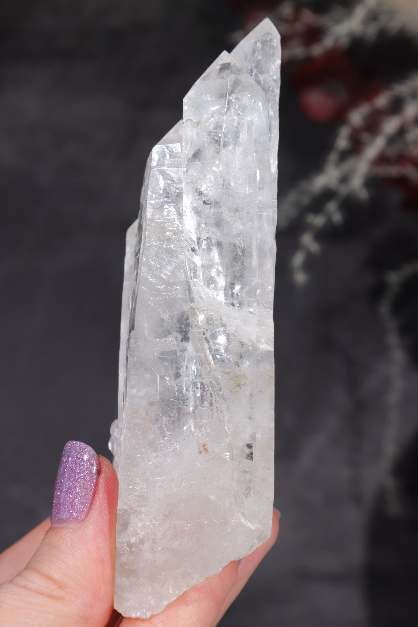 Clear Quartz Cluster With Elestial Etchings Clusters Tali & Loz Crystals