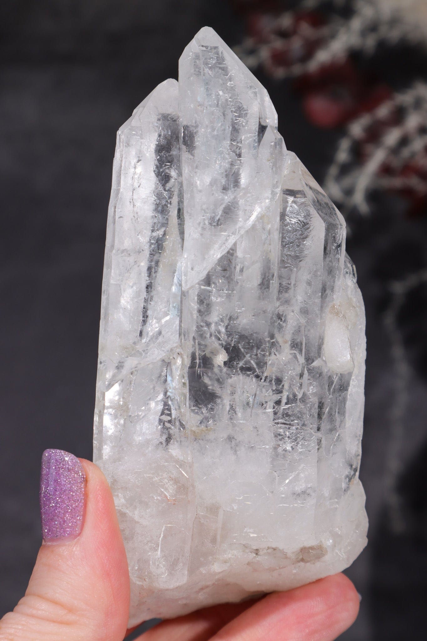 Clear Quartz Cluster With Elestial Etchings Clusters Tali & Loz Crystals