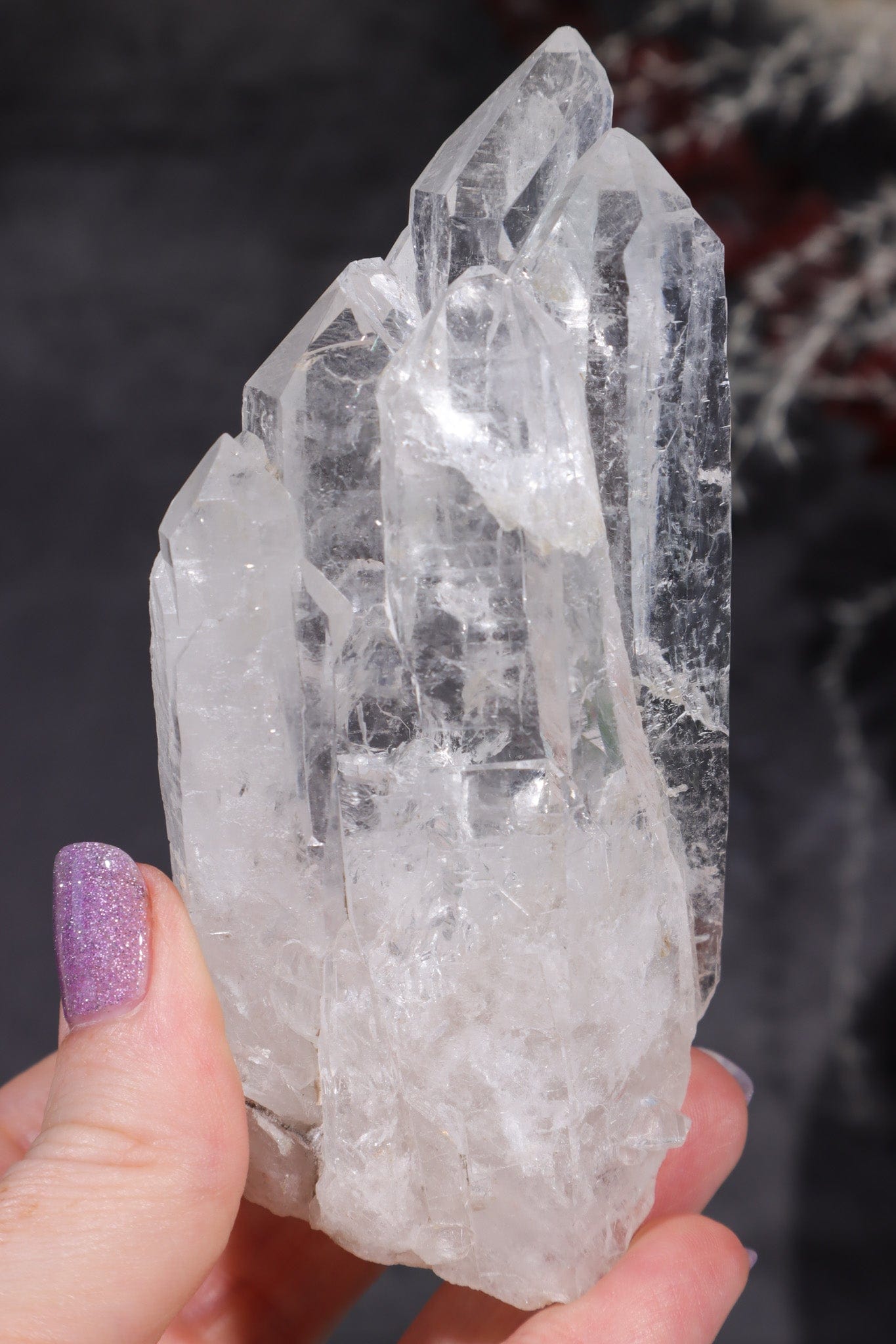 Clear Quartz Cluster With Elestial Etchings Clusters Tali & Loz Crystals