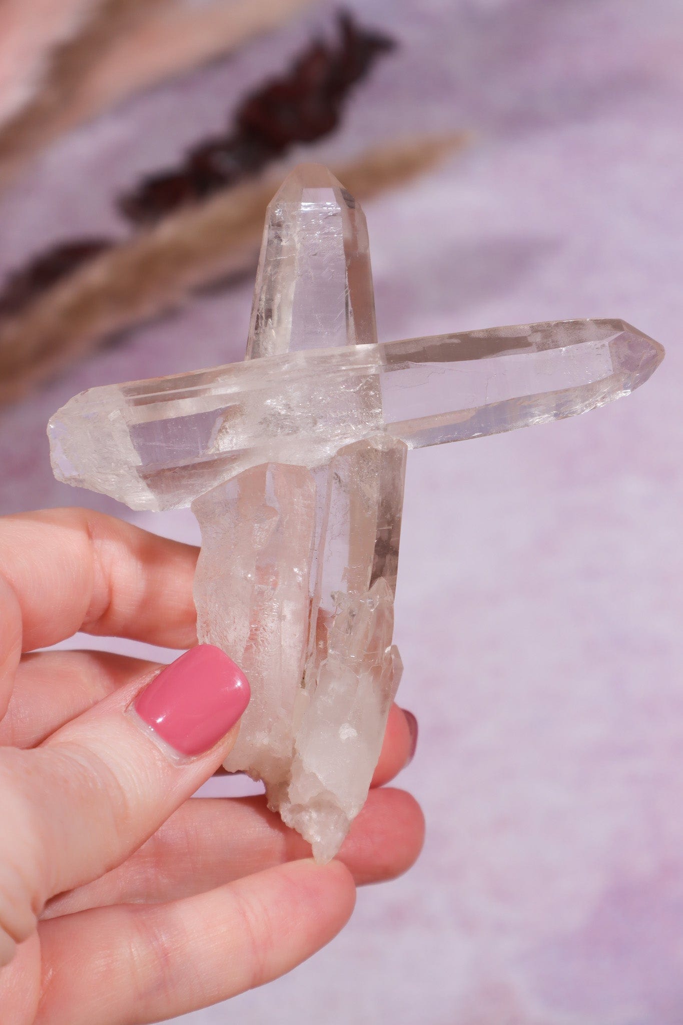 Clear Quartz Cross Formation 96gr Clusters Tali & Loz Crystals