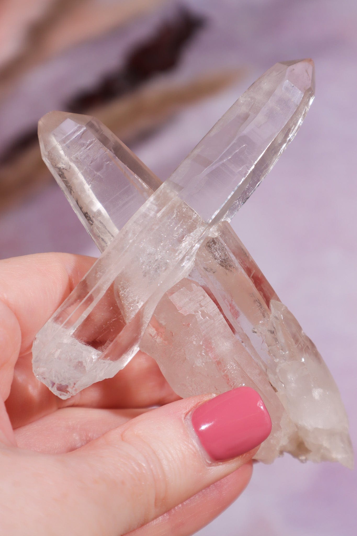 Clear Quartz Cross Formation 96gr Clusters Tali & Loz Crystals