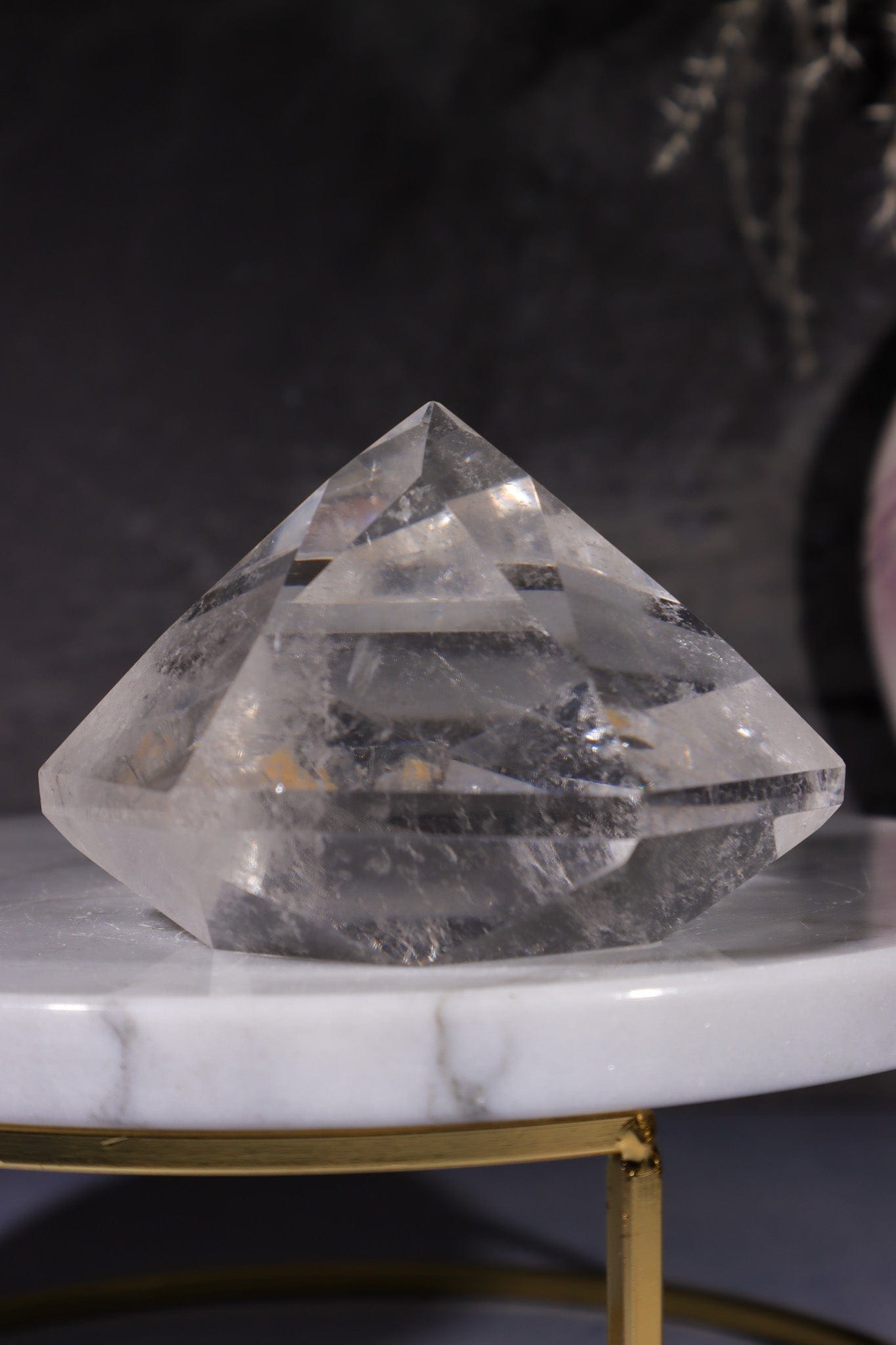 Clear Quartz Diamond Carving 273gr Carving Tali & Loz Crystals