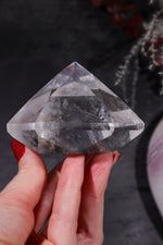 Clear Quartz Diamond Carving 273gr Carving Tali & Loz Crystals