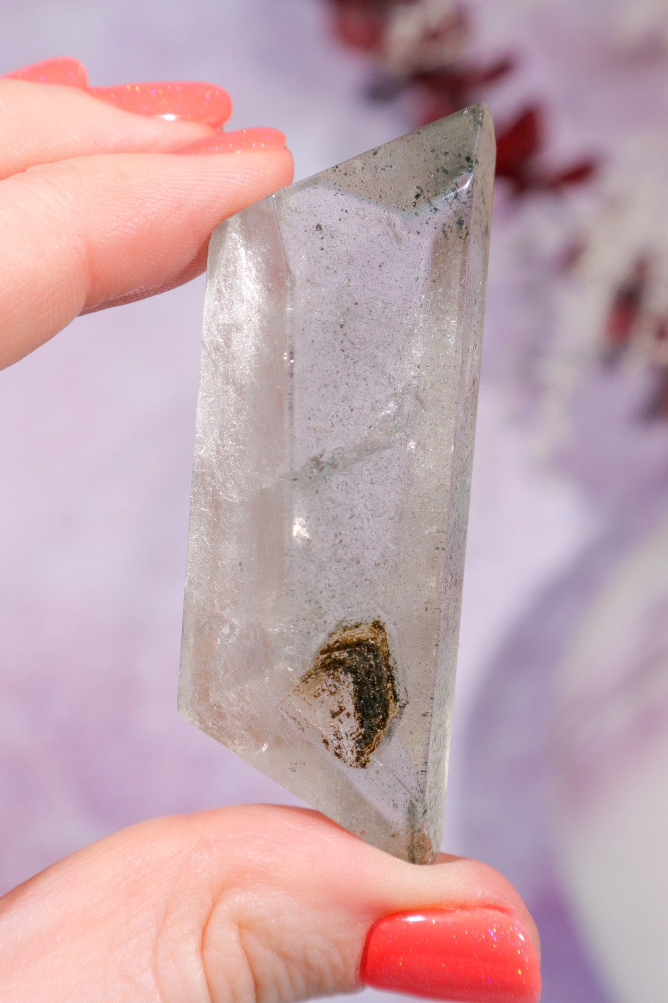 Clear Quartz Freeform with Chlorite Inclusions 6.3cm Freeform Tali & Loz Crystals
