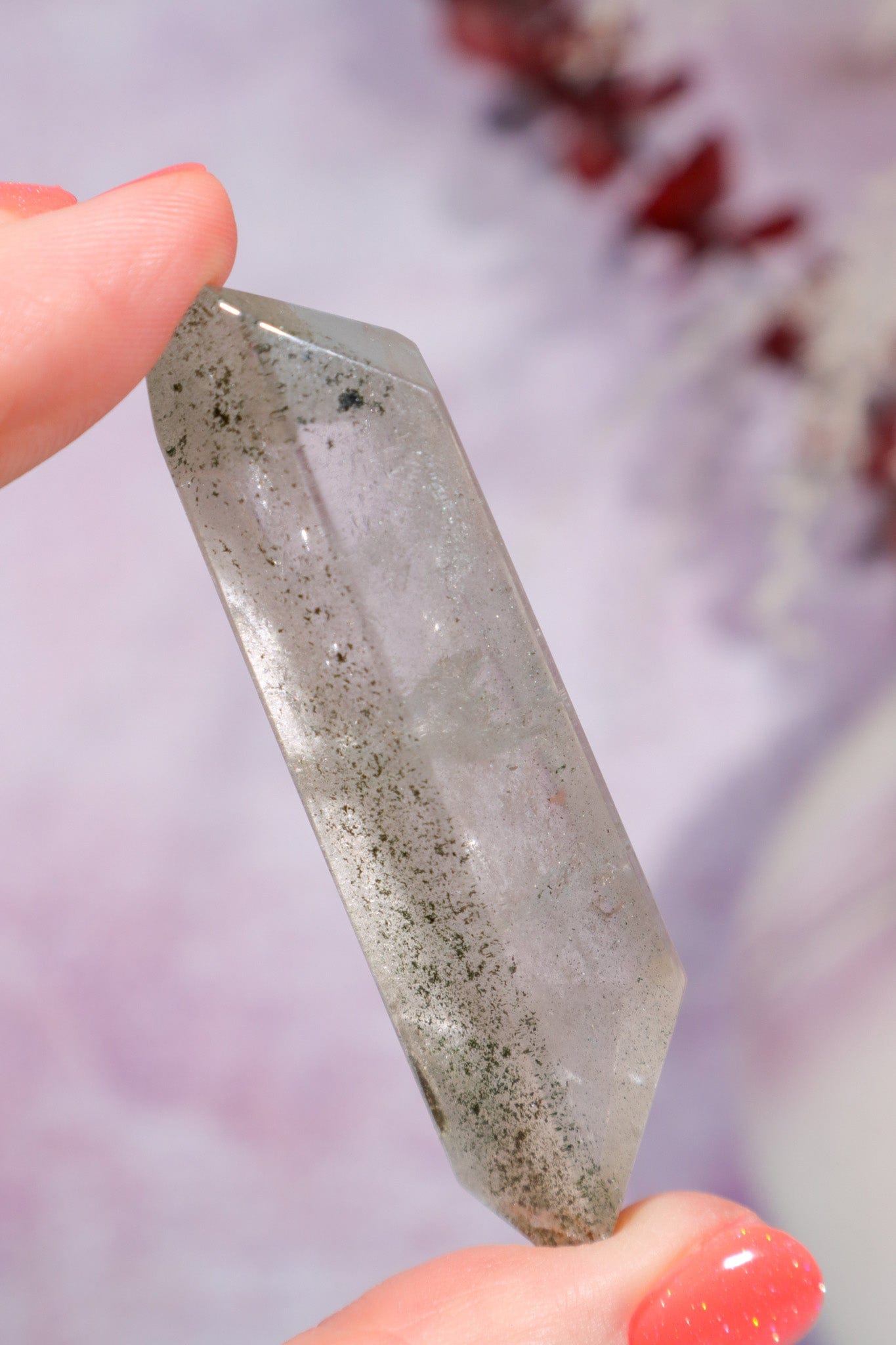 Clear Quartz Freeform with Chlorite Inclusions 6.3cm Freeform Tali & Loz Crystals