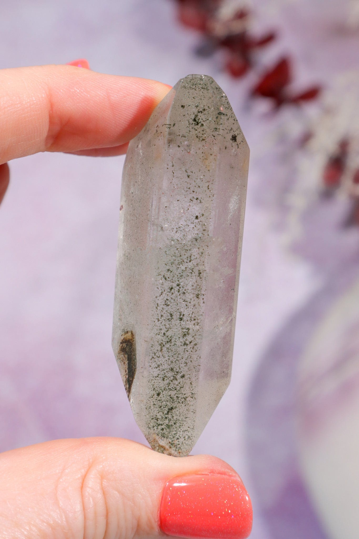 Clear Quartz Freeform with Chlorite Inclusions 6.3cm Freeform Tali & Loz Crystals
