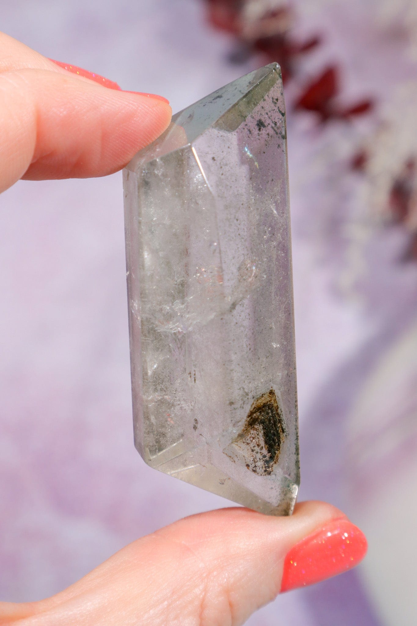 Clear Quartz Freeform with Chlorite Inclusions 6.3cm Freeform Tali & Loz Crystals