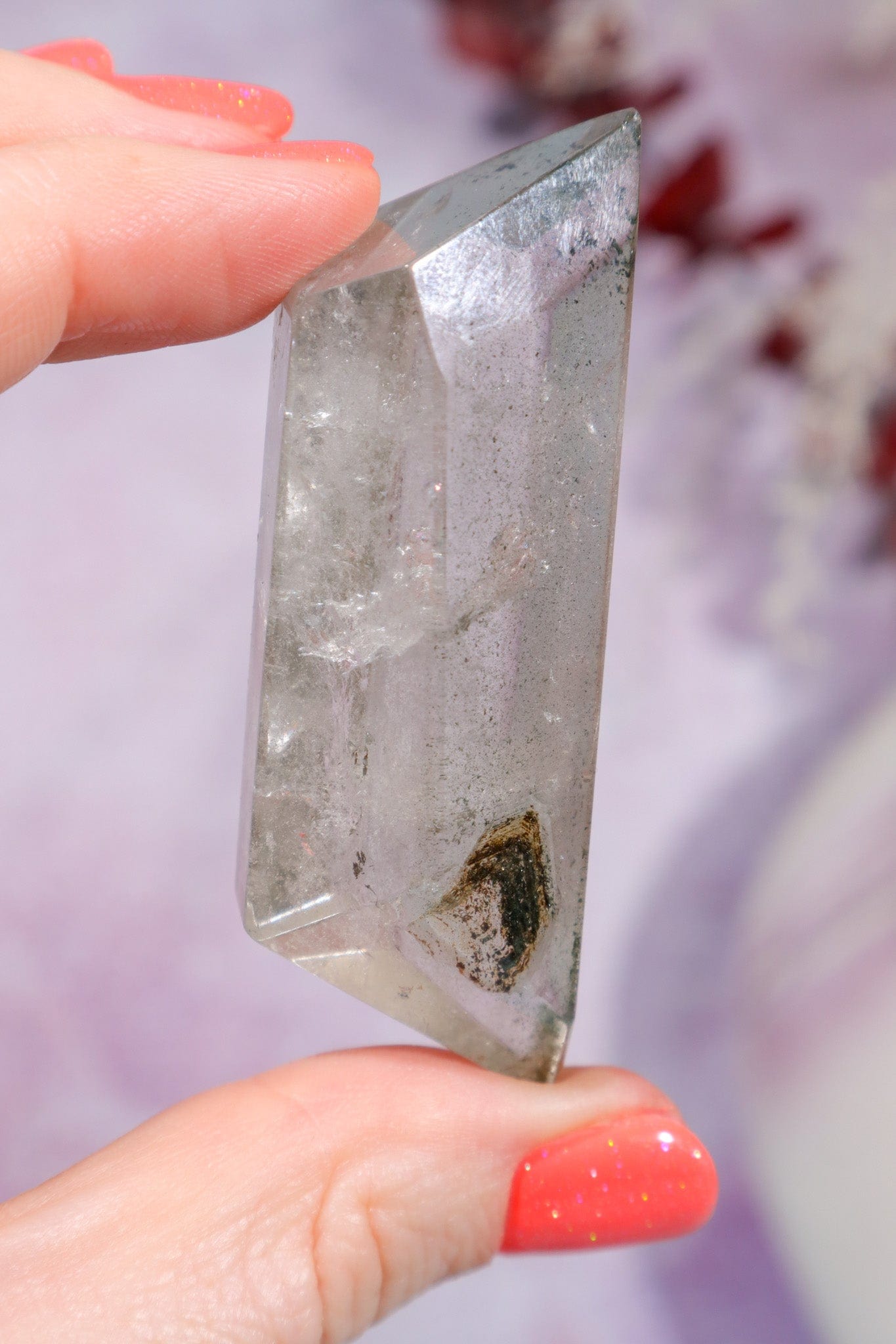 Clear Quartz Freeform with Chlorite Inclusions 6.3cm Freeform Tali & Loz Crystals