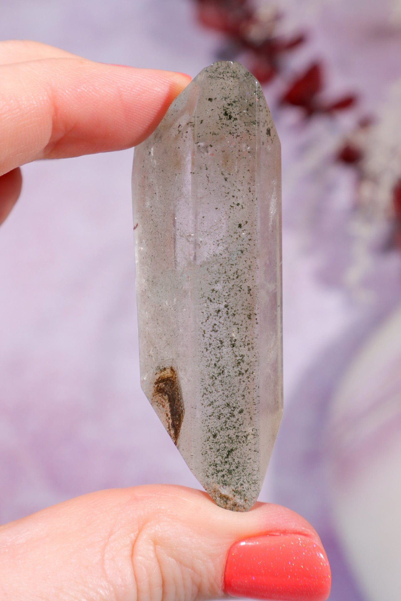 Clear Quartz Freeform with Chlorite Inclusions 6.3cm Freeform Tali & Loz Crystals