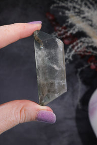 Clear Quartz Freeform with Chlorite Inclusions Freeform Tali & Loz Crystals