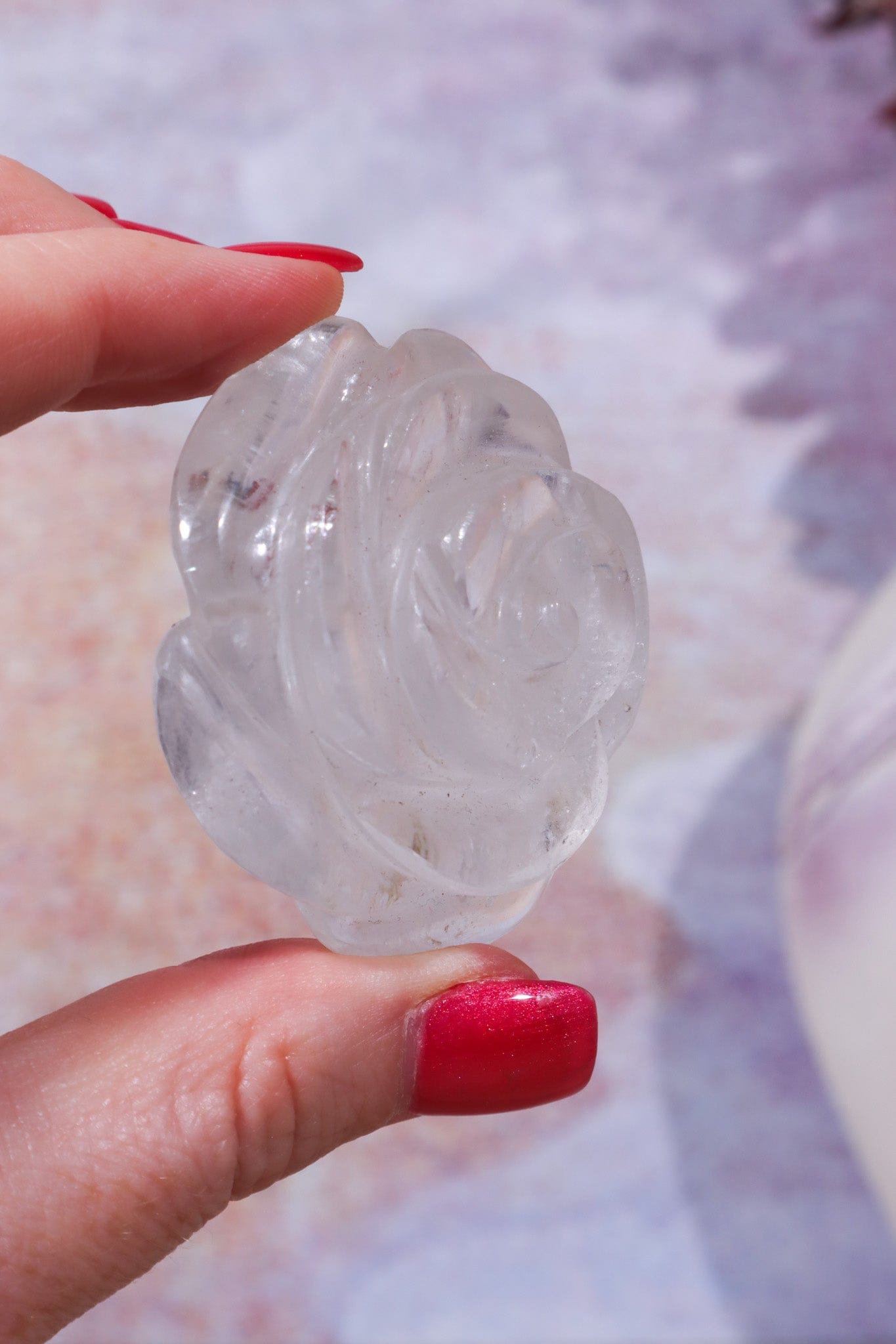 Clear Quartz Rose Carving, Sold As Seen Carving Tali & Loz Crystals