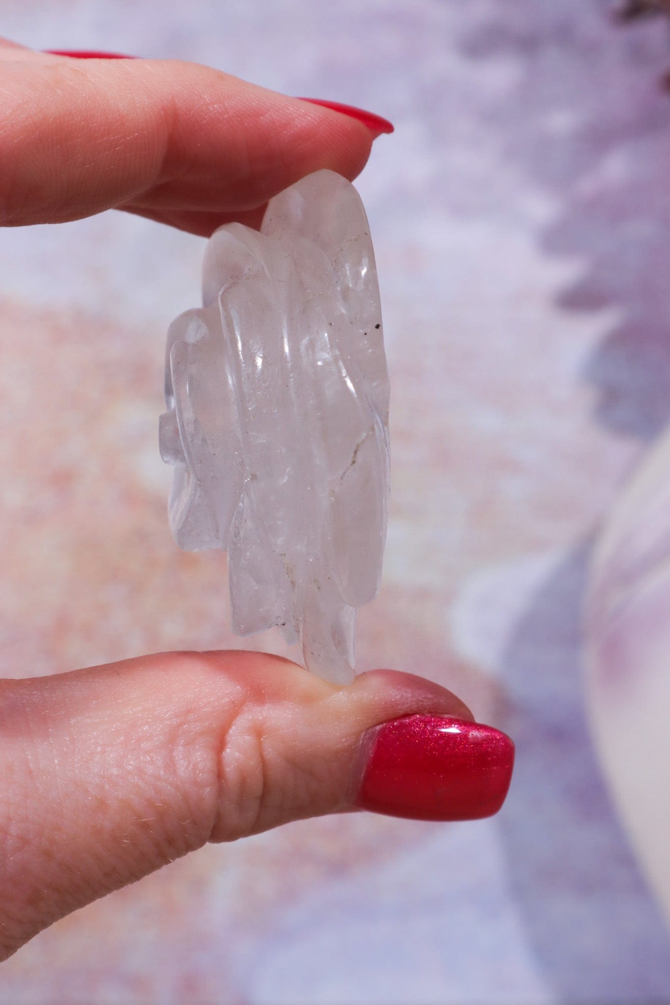 Clear Quartz Rose Carving, Sold As Seen Carving Tali & Loz Crystals