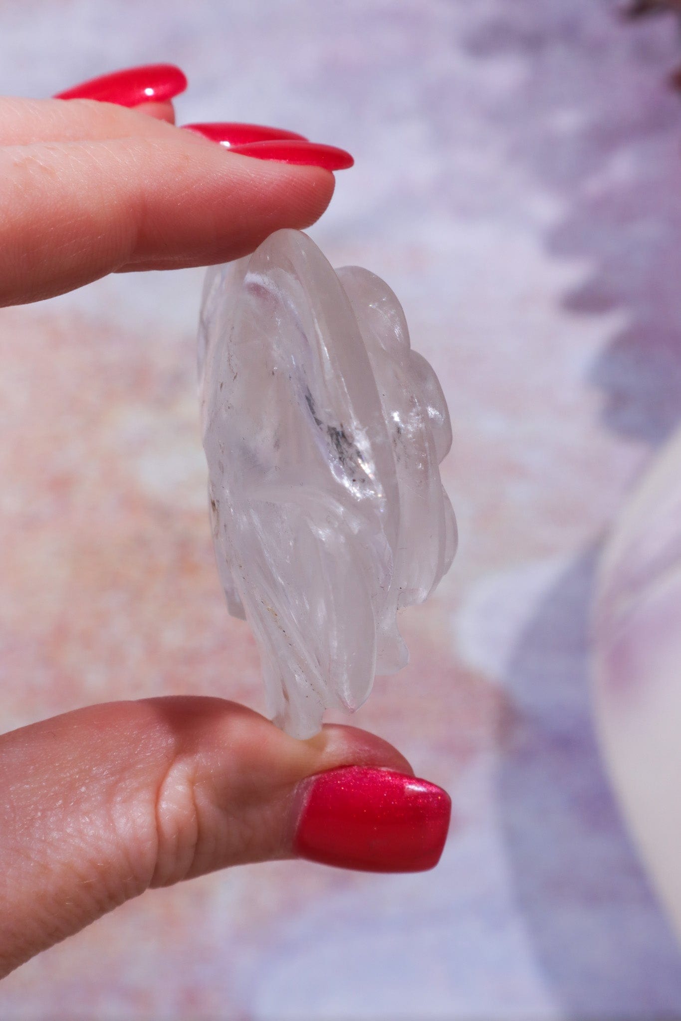Clear Quartz Rose Carving, Sold As Seen Carving Tali & Loz Crystals