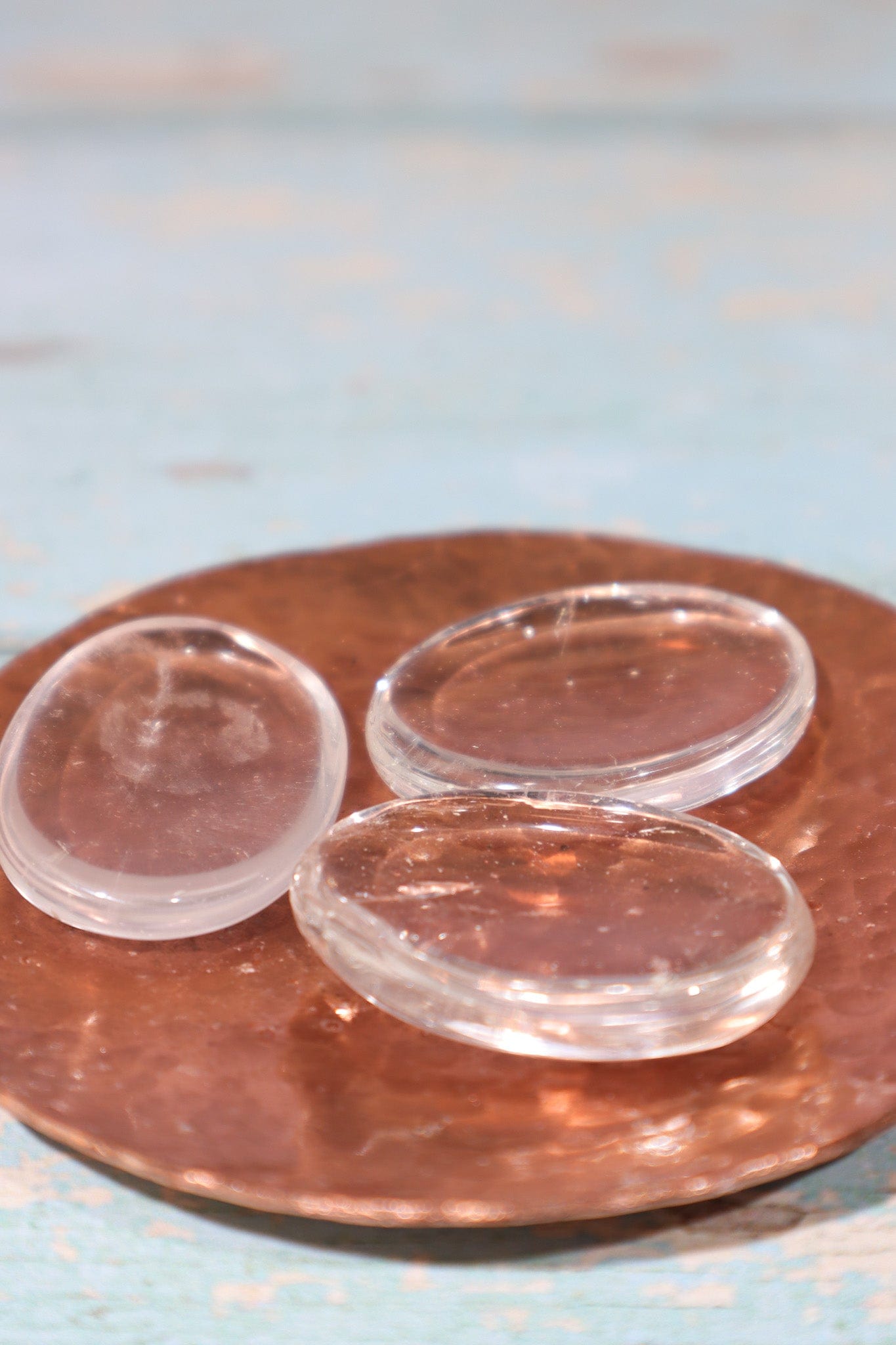 Clear Quartz Thumb Stones 3cm Worry Stones Tali & Loz Crystals