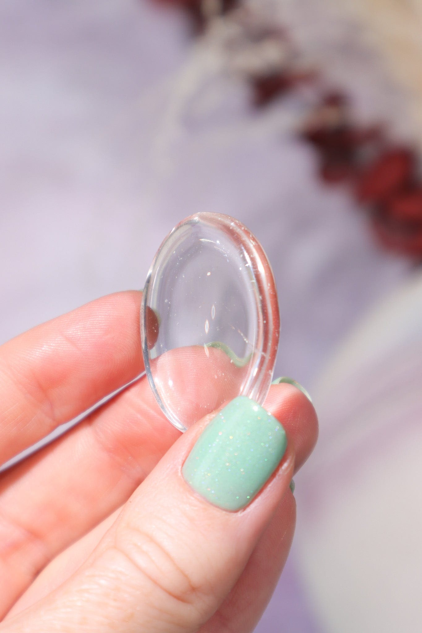 Clear Quartz Thumb Stones 3cm Worry Stones Tali & Loz Crystals