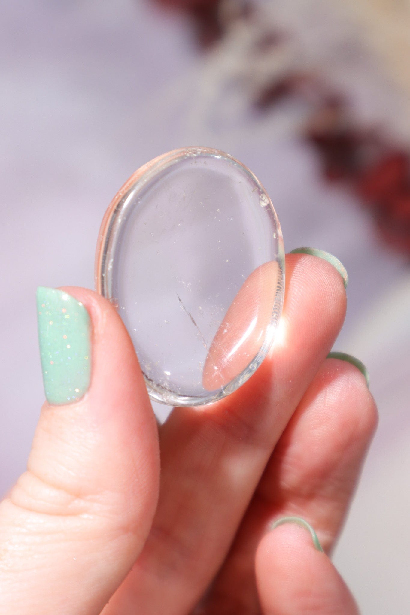 Clear Quartz Thumb Stones 3cm Worry Stones Tali & Loz Crystals